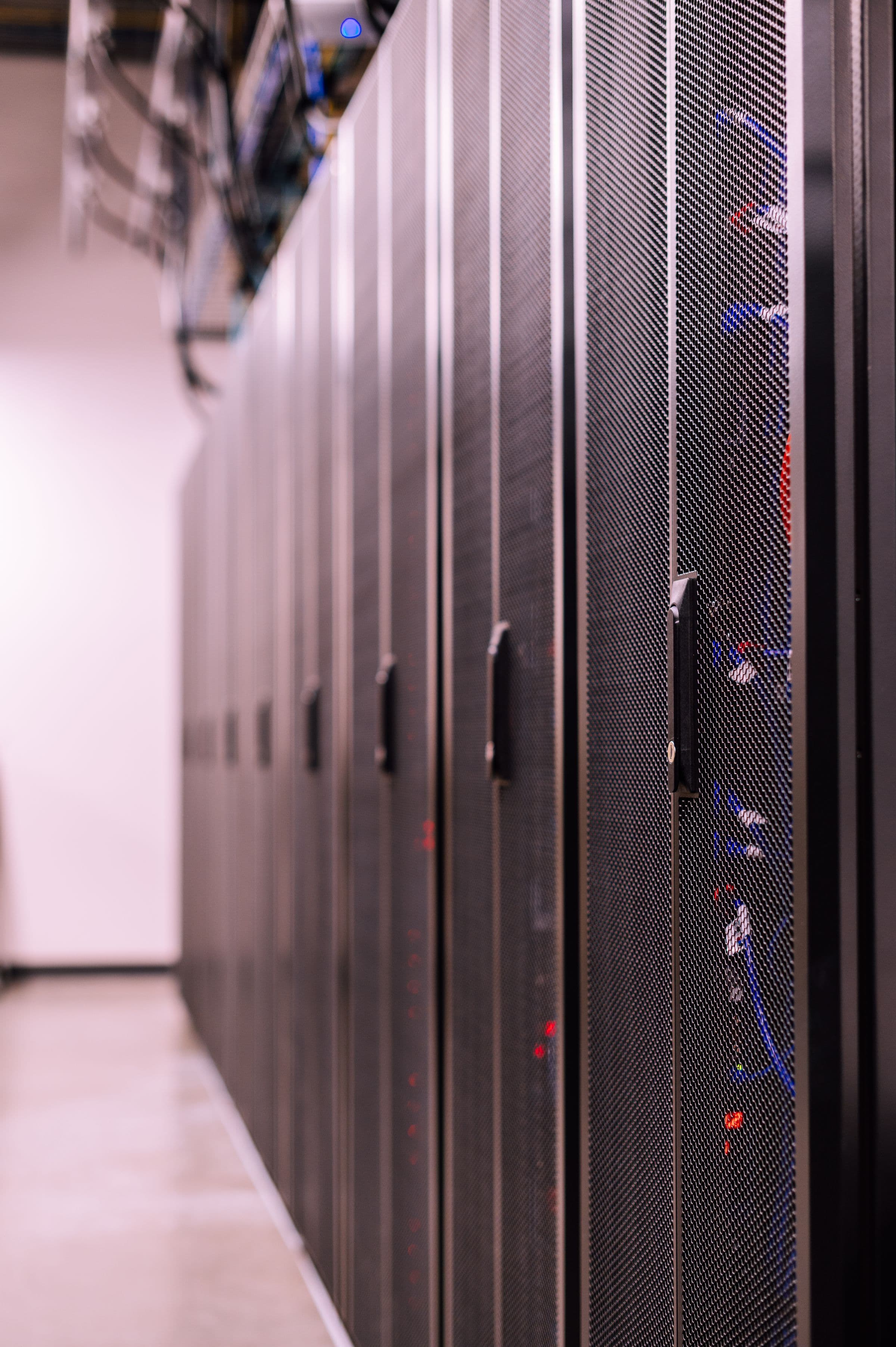 Server racks in a data center