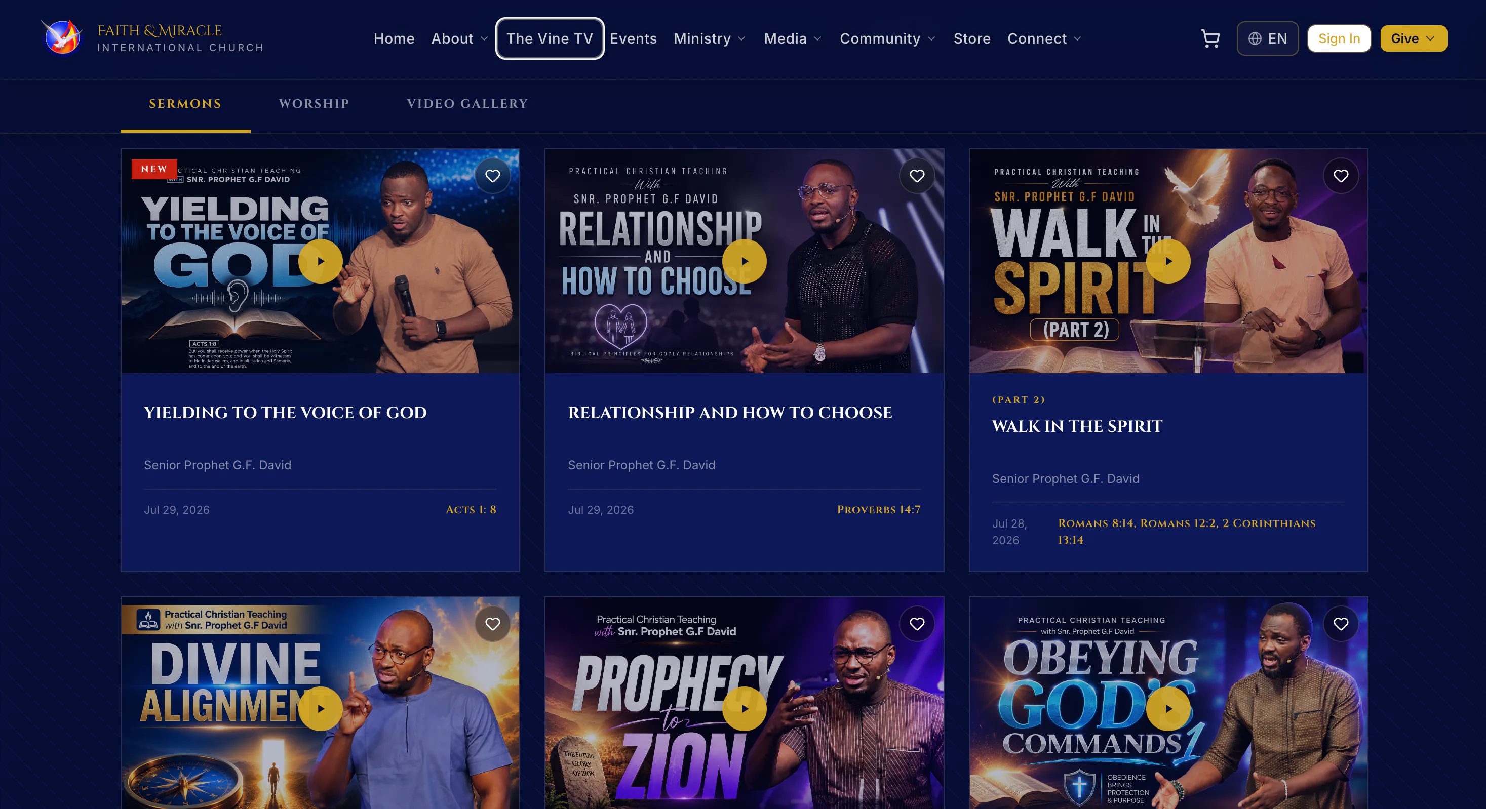 Screenshot of the FMIC web app